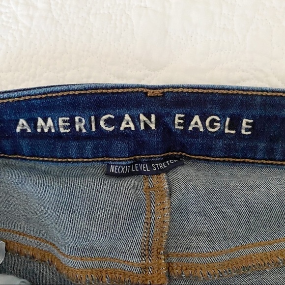 American Eagle Hi Rise Shortie Distressed Shorts - Picture 4 of 12